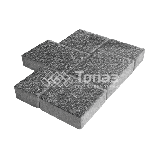 Тротуарная плитка Новый город, аляска черная с гранитной крошкой, 8 см