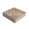 Тротуарная плитка Квадрат 200х200х40, сансет с гранитной крошкой