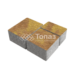 Тротуарная плитка Лэндхаус, шафран с гранитной крошкой, 8 см