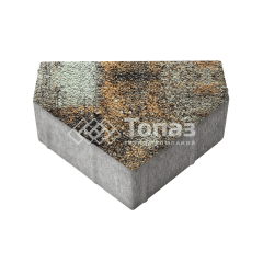 Тротуарная плитка Тиара, агат кофейный с гранитной крошкой, 6 см