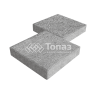 Тротуарная плитка Квадрат 300х300х60, серо-белая на камне