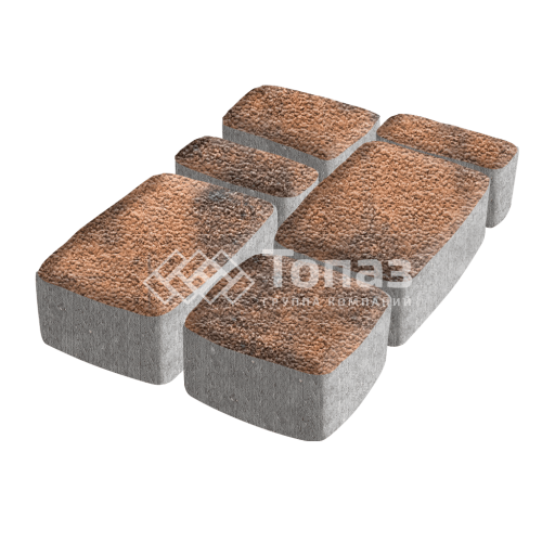 Тротуарная плитка Классико, сомон с гранитной крошкой, 4 см