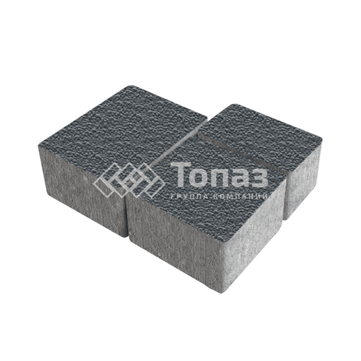 Тротуарная плитка Лэндхаус, черная с гранитной крошкой, 8 см