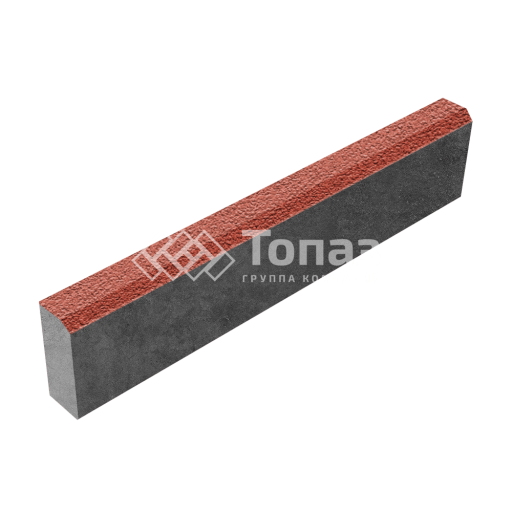Камень бортовой БР 100.20.8, красный на камне