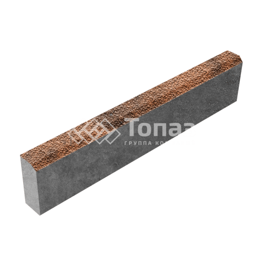 Камень бортовой БР 100.20.8, сомон с мраморной крошкой