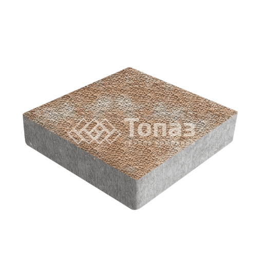 Тротуарная плитка Квадрат 200х200х40, сансет с мраморной крошкой