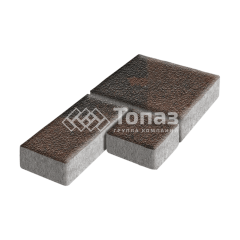 Тротуарная плитка Рубико, конго на камне, 4 см