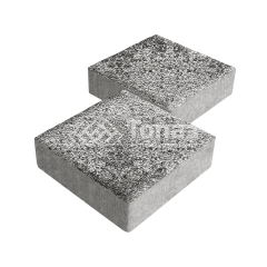 Тротуарная плитка Квадрат 200х200х40, аляска белая с мраморной крошкой