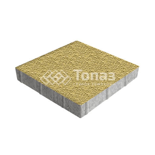 Тротуарная плитка Квадрат 500х500х70, желтая с мраморной крошкой