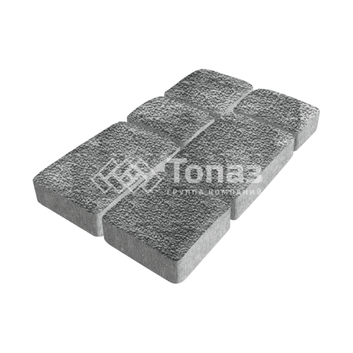 Тротуарная плитка Брук, антрацит с мраморной крошкой, 6 см