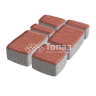 Тротуарная плитка Классико, красная с гранитной крошкой, 6 см