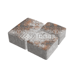 Тротуарная плитка Старый город, агат оранжевый с гранитной крошкой, 6 см