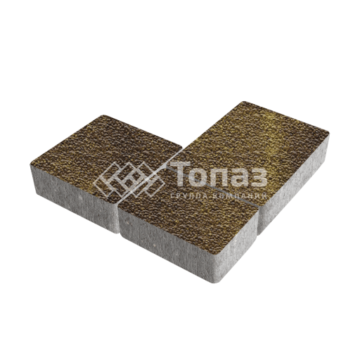 Тротуарная плитка Новый город, осень с мраморной крошкой, 6 см