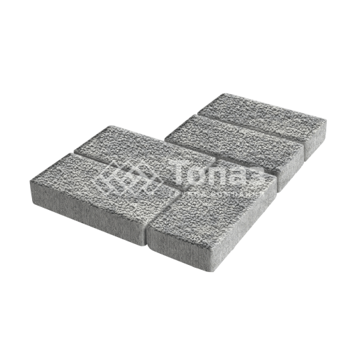 Тротуарная плитка Брусчатка, аква с мраморной крошкой, 8 см