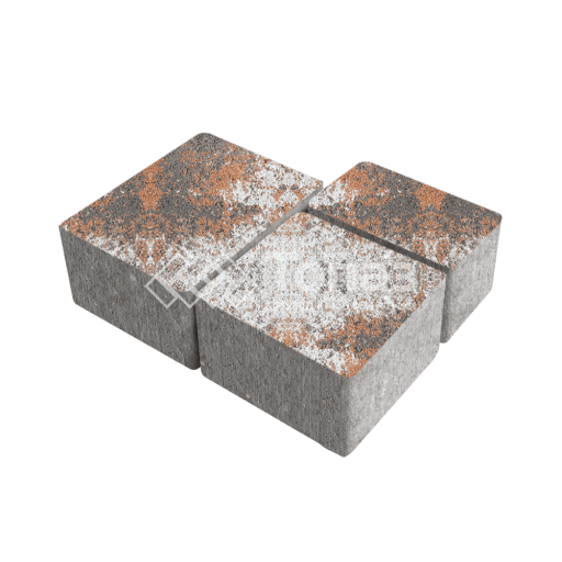 Тротуарная плитка Лэндхаус, агат оранжевый, 4 см