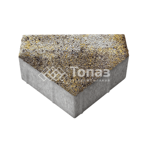 Тротуарная плитка Тиара, агат желтый с гранитной крошкой, 6 см