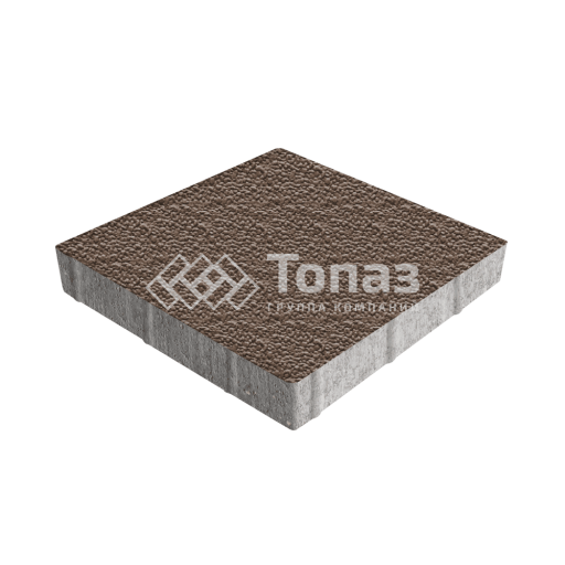 Тротуарная плитка Квадрат 500х500х70, коричневая с мраморной крошкой