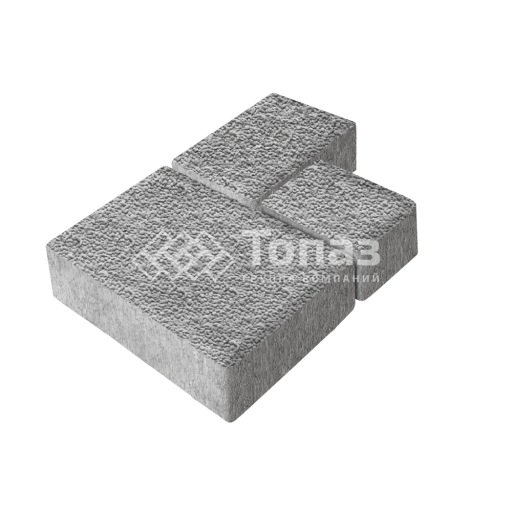 Тротуарная плитка Бергамо, серо-белая с мраморной крошкой, 6 см