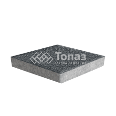 Тротуарная плитка Ромб, черная с мраморной крошкой, 6 см