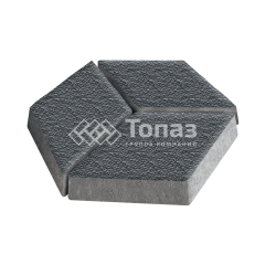 Тротуарная плитка Ромб, черная с мраморной крошкой, 6 см