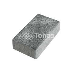 Тротуарная плитка Брусчатка, антрацит с гранитной крошкой, 10 см