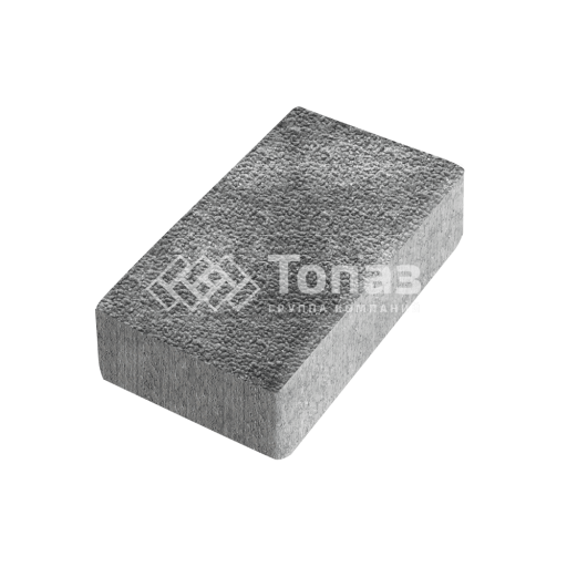 Тротуарная плитка Брусчатка, антрацит с гранитной крошкой, 10 см