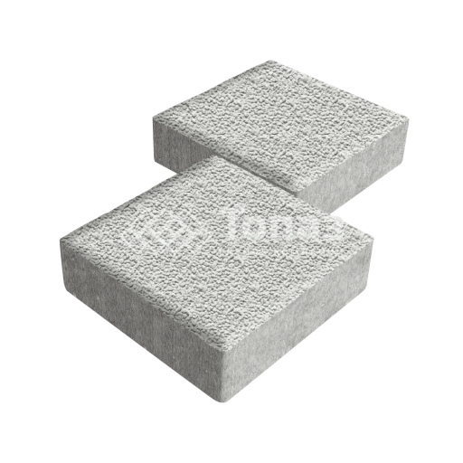 Тротуарная плитка Квадрат 200х200х60, белая с гранитной крошкой