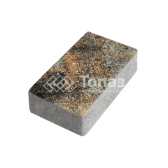 Тротуарная плитка Брусчатка, агат кофейный на камне, 10 см