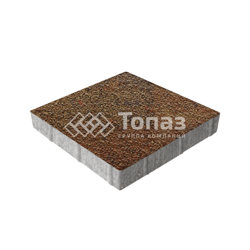 Тротуарная плитка Квадрат 400х400х60, джафар оранжевый с гранитной крошкой