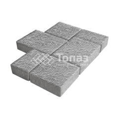 Тротуарная плитка Новый город, серо-белая с мраморной крошкой, 6 см