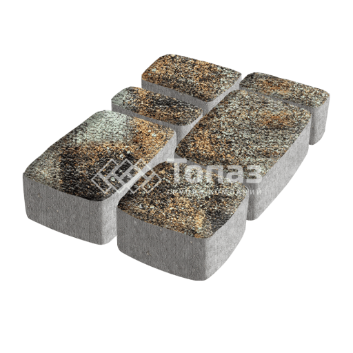 Тротуарная плитка Классико, агат кофейный с гранитной крошкой, 4 см