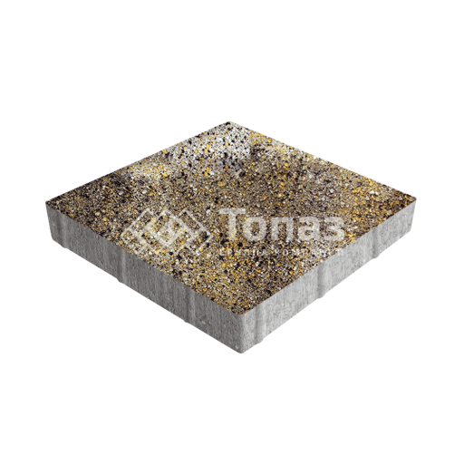 Тротуарная плитка Квадрат 300х300х60, агат желтый