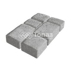 Тротуарная плитка Старый город, серо-белая, 4 см