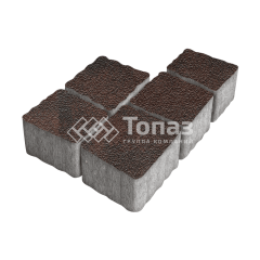 Тротуарная плитка Антик, клинкер на камне, 4 см