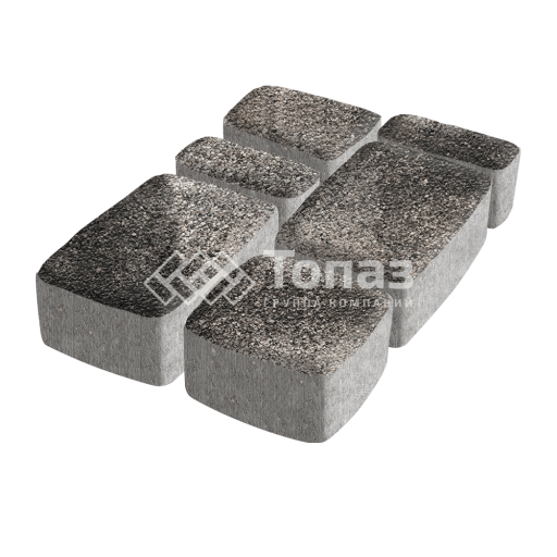 Тротуарная плитка Классико, агат коричневый на камне, 4 см