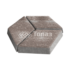 Тротуарная плитка Ромб, авантюр с мраморной крошкой, 6 см