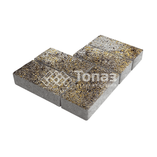 Тротуарная плитка 200х100х80, агат желтый с мраморной крошкой