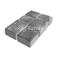 Тротуарная плитка Старый город, антрацит с гранитной крошкой, 6 см