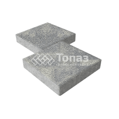 Тротуарная плитка Квадрат 400х400х60, аква на камне