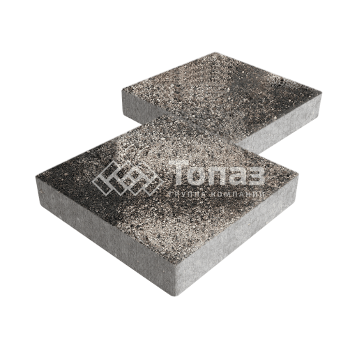 Тротуарная плитка Квадрат 300х300х60, агат коричневый