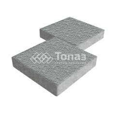 Тротуарная плитка Квадрат 500х500х70, серая с мраморной крошкой