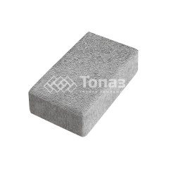 Тротуарная плитка Брусчатка, серо-белая на камне, 10 см