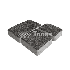 Тротуарная плитка Брук, джафар черный с мраморной крошкой, 6 см