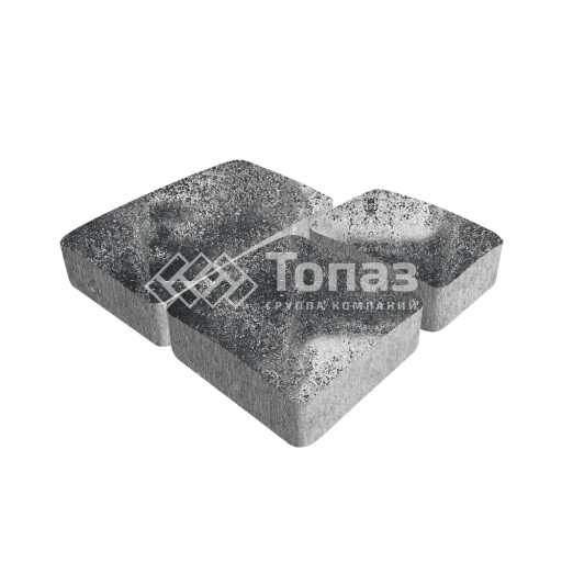 Тротуарная плитка Брук, черно-белая, 4 см