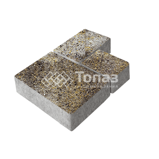 Тротуарная плитка Бергамо, агат желтый с гранитной крошкой, 6 см