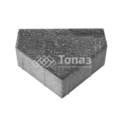 Тротуарная плитка Тиара, аляска черная с гранитной крошкой, 6 см