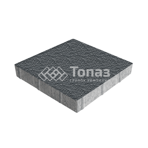 Тротуарная плитка Квадрат 500х500х70, черная с мраморной крошкой