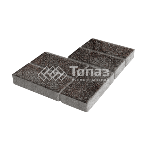 Тротуарная плитка Брусчатка, мокко на камне, 4 см