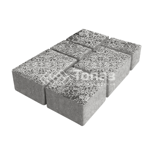 Тротуарная плитка Лэндхаус, аляска белая с гранитной крошкой, 8 см