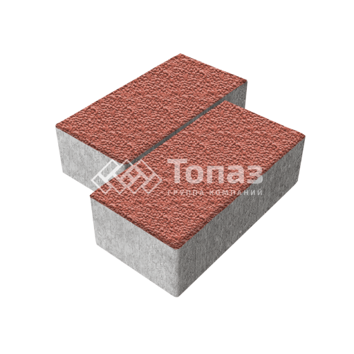 Тротуарная плитка 240х120х70, красная с мраморной крошкой